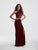Madison James - 18-619 Two Piece Lace Sheath Dress In Red