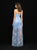 Madison James - 18-623 Strapless Sheer Sequined Overskirt Dress In Blue