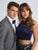 Madison James - 18-626 Two Piece Fitted Evening Dress In Blue