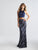 Madison James - 18-626 Two Piece Fitted Evening Dress In Blue
