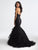 Madison James - 18-627 Strapless Sequined Mermaid Gown In Black