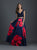 Madison James - 18-630 Two Piece Lace Floral Evening Gown In Blue and Red