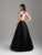 Madison James - 18-632 Beaded Sleeveless Tulle Ballgown  In Black