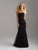Madison James - 18-640 Strapless Sequined Mermaid Gown In Black