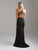 Madison James - 18-641 Strappy Halter Slit Evening Dress In Black
