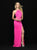 Madison James - 18-641 Strappy Halter Slit Evening Dress In Pink