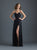 Madison James - 18-644 Strappy Fitted Slit Gown In Black