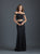 Madison James - 18-648 Two Piece Off Shoulder Fitted Evening Dress In Black