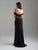 Madison James - 18-649 Two Piece Off-Shoulder Lace Evening Dress In Black