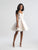 Madison James - 18-652 Floral Appliqued Strapless Cocktail Dress In White