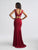 Madison James - 18-657 Two Piece Fitted Crisscross Evening Dress In Red