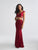 Madison James - 18-657 Two Piece Fitted Crisscross Evening Dress In Red