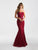Madison James - 18-659 Strapless Lace Mermaid Gown In Red