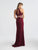 Madison James - 18-661 Fitted Halter Keyhole Evening Dress In Red