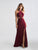 Madison James - 18-661 Fitted Halter Keyhole Evening Dress In Red