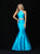 Madison James - 18-665 Two Piece Strappy High Mermaid Gown In Blue