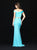 Madison James - 18-669 Two Piece Off Shoulder Lace Dress In Blue