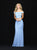 Madison James - 18-669 Two Piece Off Shoulder Lace Dress In Blue