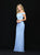 Madison James - 18-669 Two Piece Off Shoulder Lace Dress In Blue