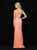 Madison James - 18-670 Two Piece Cold Off Shoulder Lace Dress In Orange