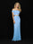 Madison James - 18-670 Two Piece Cold Off Shoulder Lace Dress In Blue