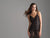 Madison James - 18-676 Elegant Plunging V-neck Lace Sheath Dress In Black and Neutral