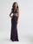 Madison James - 18-686 Embellished Halter Sheath Dress In Gray
