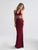 Madison James - 18-686 Embellished Halter Sheath Dress In Red