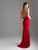 Madison James - 18-687 Embroidered Halter Sheath Dress In Red