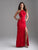 Madison James - 18-687 Embroidered Halter Sheath Dress In Red
