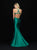 Madison James - 18-689 Embellished Halter Mermaid Dress In Green