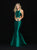 Madison James - 18-689 Embellished Halter Mermaid Dress In Green