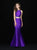 Madison James - 18-689 Embellished Halter Mermaid Dress In Purple