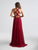 Madison James - 18-694 Beaded Halter A-line Dress In Red