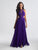 Madison James - 18-694 Beaded Halter A-line Dress In Purple