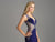 Madison James - 18-696 Embellished Deep V-neck Sheath Dress In Blue