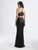 Madison James - 18-697 Sequin Two Piece Sheath Dress In Black