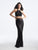 Madison James - 18-697 Sequin Two Piece Sheath Dress In Black