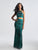 Madison James - 18-697 Sequin Two Piece Sheath Dress In Green