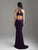 Madison James - 18-701 Beaded High Halter Sheath Dress In Purple