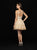Madison James - 18-717 Two Piece Swirl Patterned Cocktail Dress In White and Neutral