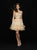 Madison James - 18-717 Two Piece Swirl Patterned Cocktail Dress In White and Neutral