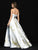 Madison James - Metallic Print Straight Neck Ballgown 18-721 - 1 pc Navy/Gold In Size 10 Available