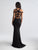 Madison James - 18-730 Strappy Sweetheart Fitted Jersey Gown In Black