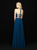 Madison James - 18-732 Two Piece Embellished High Halter Chiffon Dress In Blue