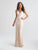 Madison James - 18-734 Sweetheart Lace and Jersey Sheath Gown In White