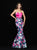 Madison James - 18-737 Strapless Sweetheart Satin Mermaid Gown In Print