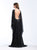 Madison James - 18-741 Jeweled Deep V-neck Chiffon Sheath Dress In Black