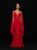 Madison James - 18-741 Jeweled Deep V-neck Chiffon Sheath Dress In Red