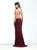 Madison James - 18-743 Plunging V-neck Sparkle Jersey Sheath Dress In Red